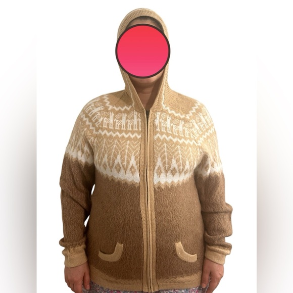 Alpaca Unisex-Adult Sweater Size LG  Pullover Hooded - Picture 1 of 10